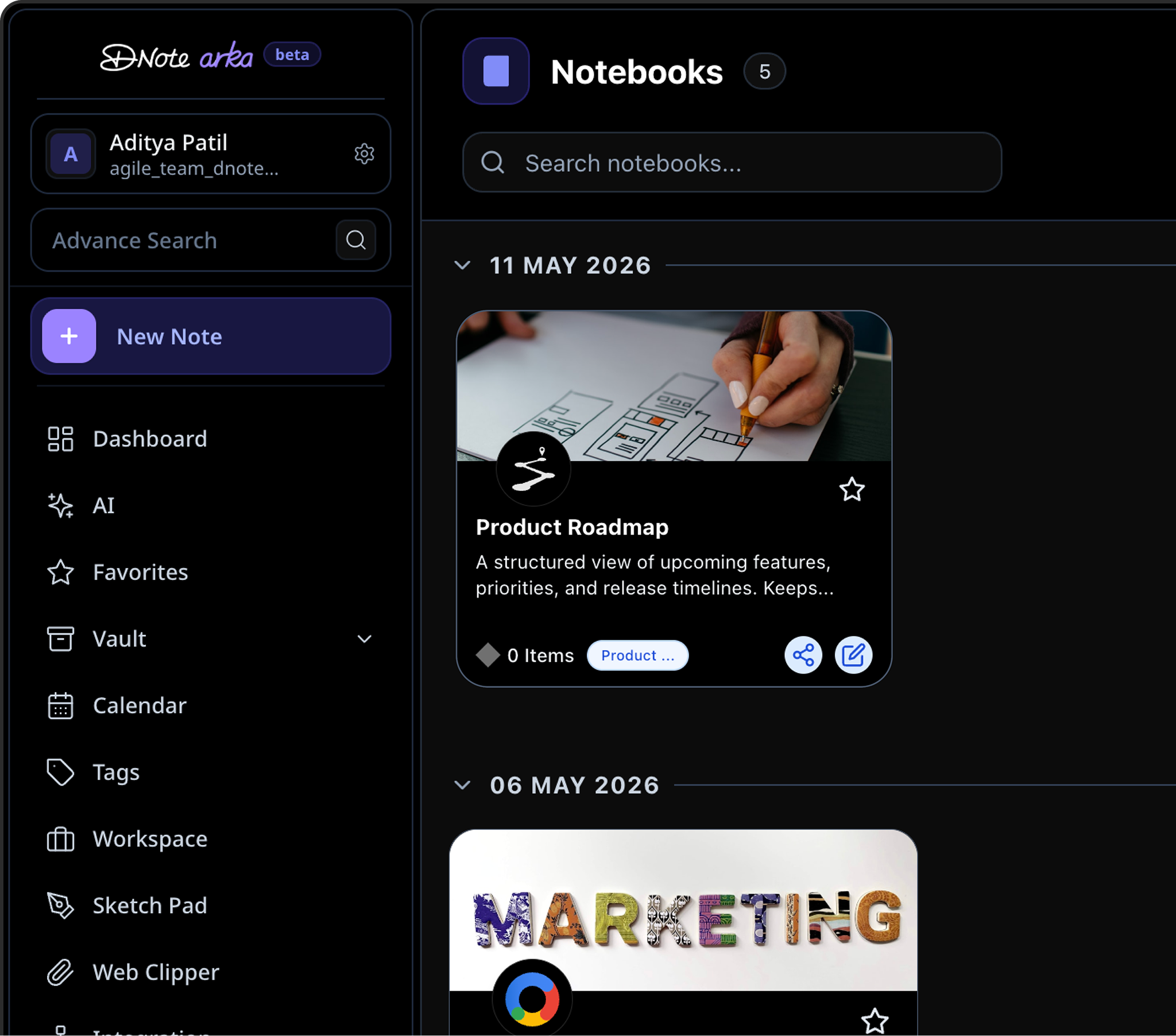 DNote Notebook Structure